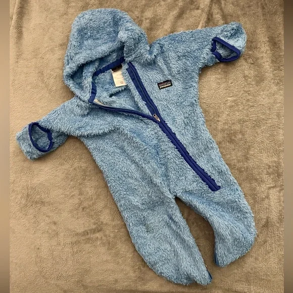 Patagonia Soft Blue Kids Footie - Picture 1 of 4